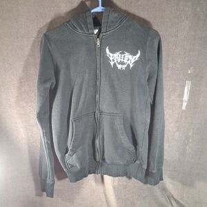 Fallen Footwear Canada Black White Logo Full Zip Pocketed Hoodie G S